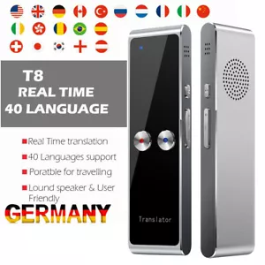 Tragbarer intelligenter Zwei-Wege-Echtzeit-Übersetzer 33 Sprachen Instant Voice - Bild 1 von 12
