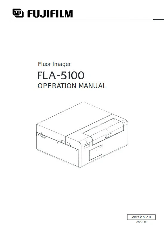 Scanning Software & Manual FujiFilm Bio-imaging Analyzer FLA-5000 FLA-5100