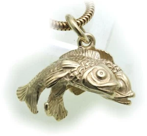 Colgante signo zodiacal peces oro auténtico 585 macizo 14kt signo zodiacal - Imagen 1 de 2