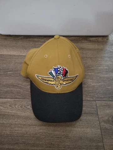 IMS Wings Wheel & Flags Logo Adjustable Hat Indianapolis Motor Speedway Cap Cover