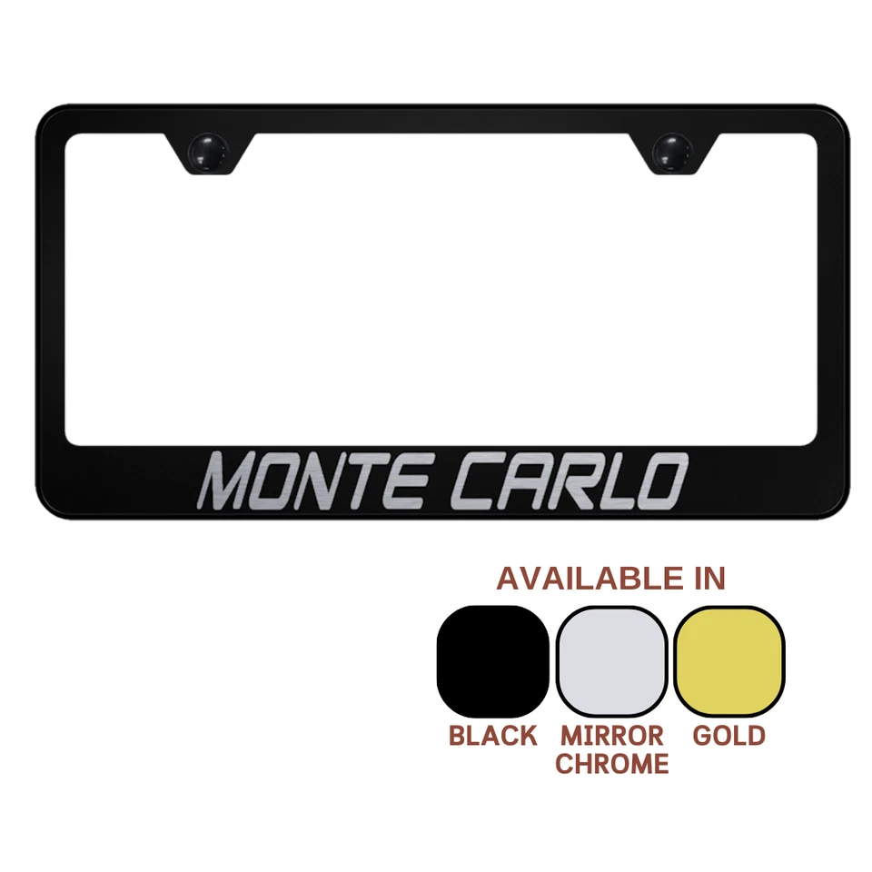 Chevrolet Monte Carlo Laser Etched Logo License Plate Frame Official Licensed Foto 1 de 1