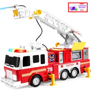 Large Fire Truck Toys for Boys Girls with 33-inch Ladder, Lights - Picture 1 of 7