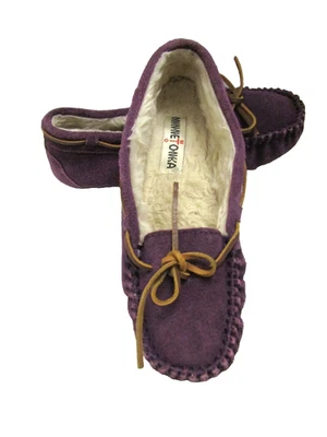 MINNETONKA VINO-MAMUZA PÚRPURA/FORRADO Mocasines ZAPATILLAS MOCASINES INTERIOR/EXTERIOR 8 Foto 1 de 4