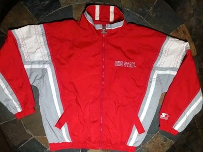 Jaqueta Masculina Vintage Starter Ohio State University Zíper Completo XL Buckeye Back Patch - Imagem 1 de 4