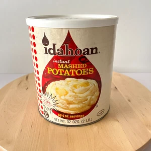LEERE Vintage Idahoan Instant Kartoffelpüree 2 Pfund Metall BLECHDOSE Werbung - Bild 1 von 21