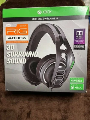  RIG 400HX 3D Surround Sound Gaming Headset for Xbox One + Win 10 Brand New  - Image 1 of 2