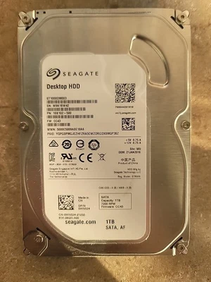 SEAGATE ST1000DM003-1SB102  1TB 7.2K RPM 3.5" HDD 2932 Hours On - Image 1 of 4