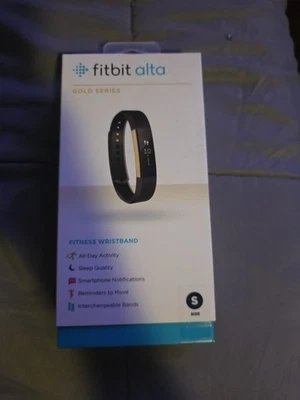 Fitbit Alta Gold Series Black Gold Small FB406 NEW - Image 1 of 4