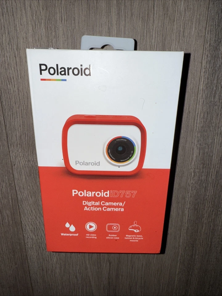 Polaroid iD757 Sport Action Waterproof Camcorder HD Video Camera 18 MP - Image 1 of 4