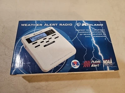 Vintage Midland Weather Alert Radio (White) | Public Alert - NOAA | WR-100. - Image 1 of 4