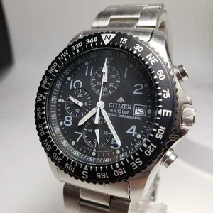 CITIZEN Promaster Chronograph Pilot Quartz Watch 0610-H04147 – Working - Picture 1 of 9