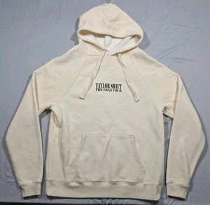 Taylor Swift THE ERAS TOUR Cream Color Graphic OFFICIAL Hoodie Adult Size Small - Picture 1 of 11