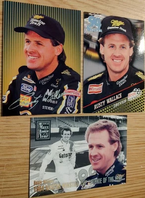 (3) 1994 Rusty Wallace Cards Maxx ROY, Finish Line Silver & Gold Signature 🏎️🏎 - Image 1 of 4