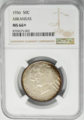 1936 Arkansas Half 50c MS66+ NGC 950263-2 - Image 1 of 4
