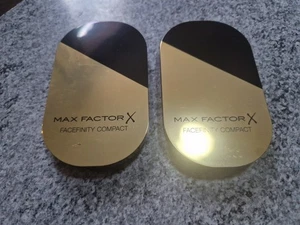 2 x PORCELAIN MAX FACTOR FACEFINITY COMPACT FOUNDATION SPF20 SHADE - No 001 - Picture 1 of 5