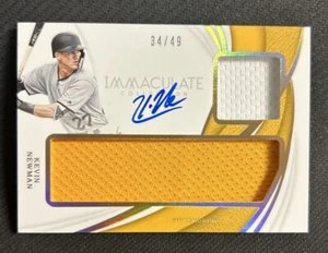 2019 Panini Immaculate Kevin Newman Rookie Patch Auto /49 RPA #D-KN Pirates - Picture 1 of 4