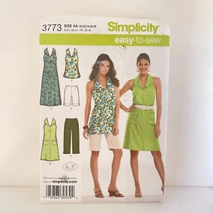 #3773 Simplicity Misses Dress Tunic Capri Pants  Sewing Pattern Size 10-18 - Picture 1 of 4