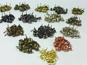 DECORATIVE UPHOLSTERY NAILS Tacks Studs Pins in 28 Colour Finishes for Furniture - Picture 1 of 27