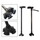 Walking Sticks Four Legged Crutch Retractable Adjustable Strong Old People
