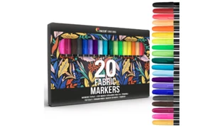 Feine Spitze Stoffmarker Stifte Set Textilmarker Stift ungiftig intensive Farben - Bild 1 von 8
