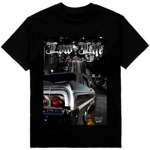 Low Rider Downtown Impala Mens Heavyweight T-Shirt Print On Shaka Wear Tee - Picture 1 of 4