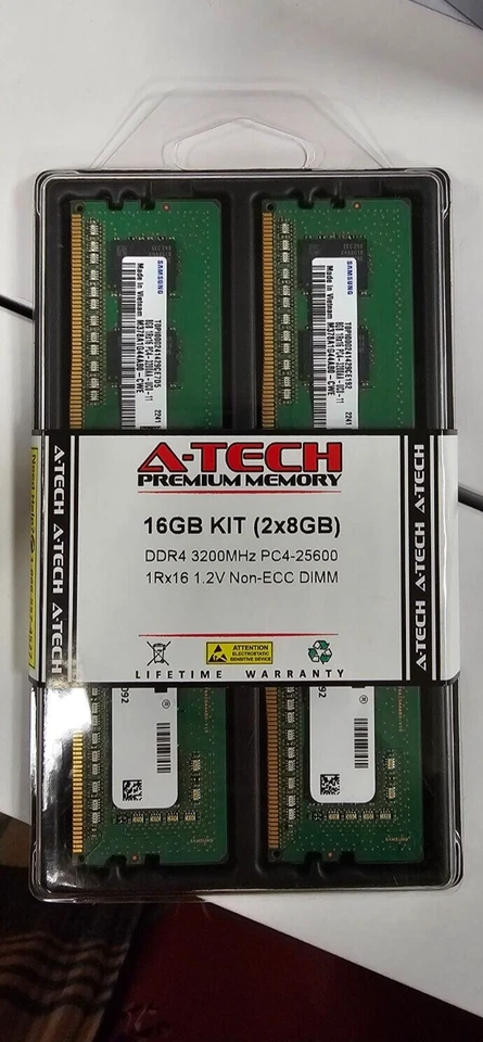 A-Tech EB3-SP00078 2x 8GB Pc3-12800 DDR3 1600 MHz 240pin DIMM Memory - Image 1 of 1