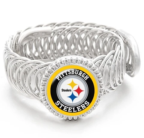 Special Pittsburgh Steelers Football Silver Mens Womens Bracelet w Gift Pkg D11 Cover