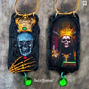 Santa Muerte Talisman Magic Necklace Pendant Amulet Skull Skeleton Death Jewelry - Picture 1 of 24
