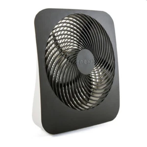 Treva 10” 2-Speed Indoor or Outdoor Battery & AC Adapter Plug Desk Fan Black New - Picture 1 of 6