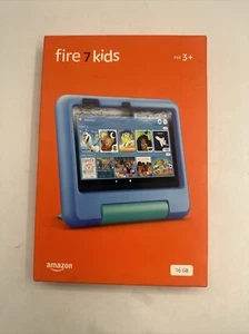 Amazon Fire 7 Kids Blue tablet ad-free, 16 GB 2022 release, 1 yr. Amazon Kids+ - Picture 1 of 3