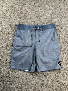 RVCA Swim Trunks Boys 30 Blue Nature VA Bathing Suit Cotton Blend Kids - Picture 1 of 11