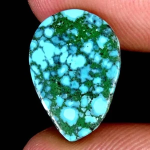 Tibet Turquoise Pear Ring Size Cabochon Natural Loose Gemstones 05.70Cts. - Picture 1 of 6