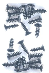 RC Screws M3 x 10 Black countersunk Phillips self Tapping (For Plastic) Qty 20 - Picture 1 of 3
