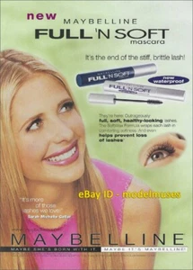 vintage MAYBELLINE Cosmetics 1-Page Magazine PRINT AD 2000 SARAH MICHELLE GELLAR - Picture 1 of 1