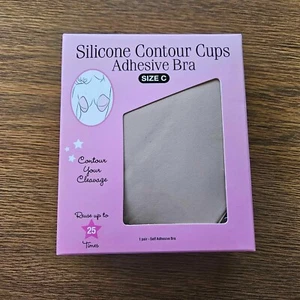 1 Pair NEW Hollywood Fashion Secrets, Silicone Contour Cups Adhesive Bra, Size C - Picture 1 of 5