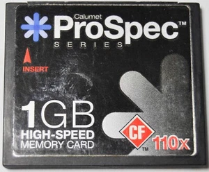 Calumet ProSpec Series - 1GB High-Speed CompactFlash Memory Card - Picture 1 of 2