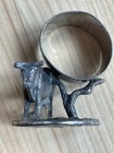 Antique Victorian Silverplate Figural Napkin Ring Meriden B. Company #243 Cow