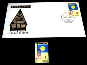 Vintage Cover, KOROR, PALAU, FDC, 2002, "United We Stand" Cover & Stamp Set,9/11 - Picture 1 of 4