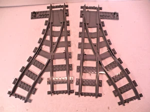 LEGO City Train Track Lot - 1 Ea RC Switch Point Right 53404 and Left 53407 C - Picture 1 of 5