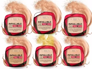 L'Oreal Paris Infallible 24H Fresh Wear Foundation in a Powder - Picture 1 of 24