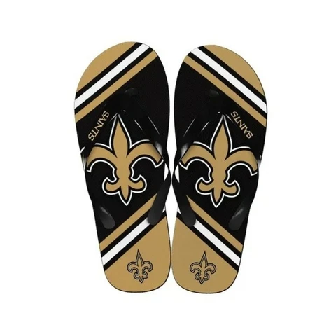 FOCO New Orleans Saints Big Logo Flip Flop Slides Cover