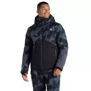 Mens Dare2b Baseplate Ebony-Black-Geo Jacket - Picture 1 of 4