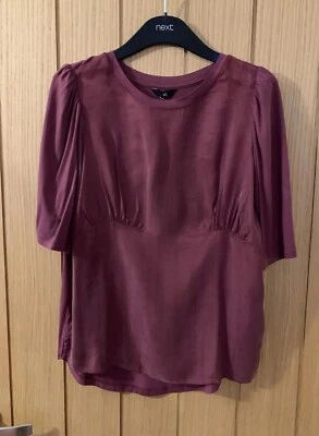 Next Ladies Lyocell Mix Pull On Smart Top Size 8/10 New Clearance Tags - Image 1 of 4