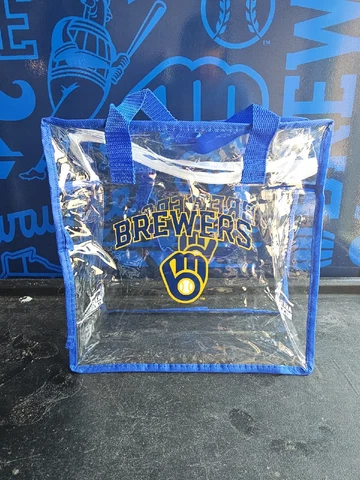 Milwaukee Brewers Reusable Clear Tote Bag w/Zipper American Family Insurance Cover