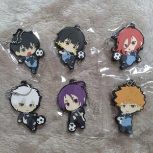 Blue Lock figure rubber key chain Lot 6 set Isagi Nagi Reo Mascot Japan m615 2 - Picture 1 of 3