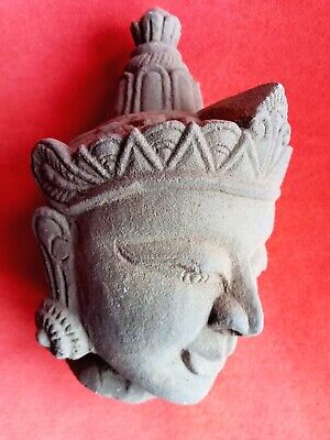 Stone Bust Of A Burmese Nat Deity, Burmese, Animist, Animism, Mystical, Myanmar • 19.99£