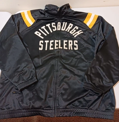 NFL Men’s Pittsburgh Steelers Long Sleeve Zip Track Jacket Size XXL Black Cover