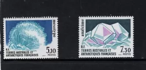 FSAT TAAF Antártico 1989 Mesotipo Analcimo Minerales SC 146-147 Estampillada sin montar o nunca montada - Imagen 1 de 1