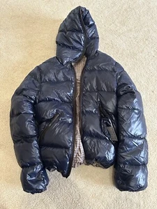 Duvetica Blue Pure Goose Down Zip Pockets Puffer Jacket Men’s Size 46 - Picture 1 of 5