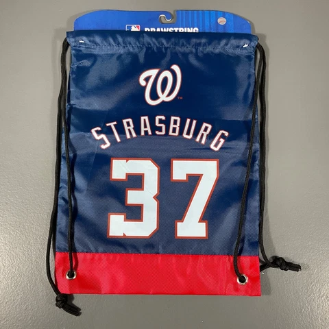 Washington Nationals MLB Baseball Drawstring Backpack Bag Team Logo Sports Cover